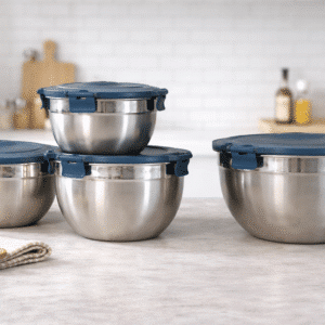 Bowl de Acero Inoxidable con Tapa Hermética