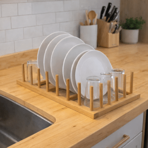 Escurridor de Platos de Bambú Natural