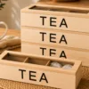 Caja organizadora de té de madera